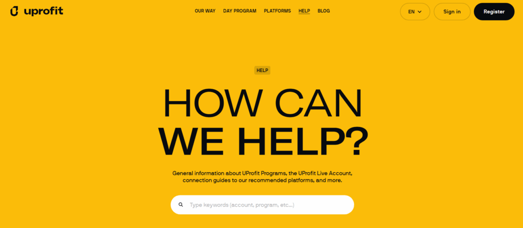 UProfit proprietary trading platform, challenges, dashboard, and rules - Preview 4